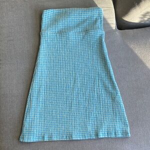 Aritzia Wilfred Blue Checker Dress